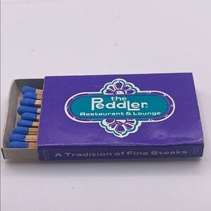 The Peddler Purple Matchbox with Blue‎ Matches